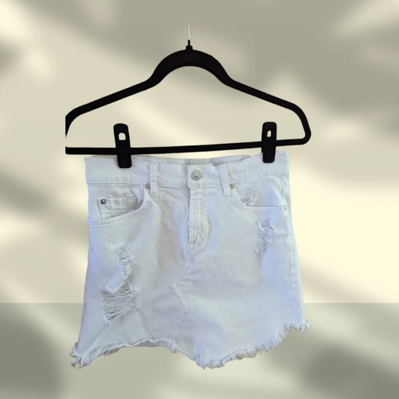 7 For All Mankind Denim Skirt - Picture 1 of 3